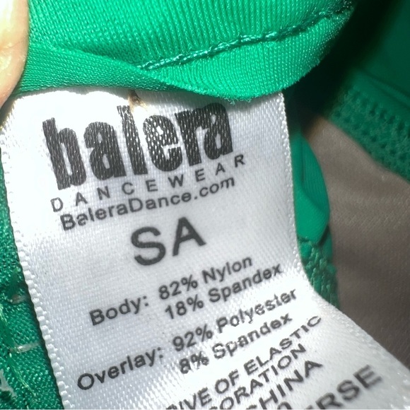 Balera Ultra Sparkle Shift Dance Dress Green Sequined Size Small Adult (4-6) - Picture 8 of 16